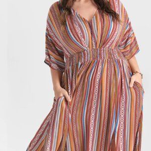 Tribal Patterned Maxi Dress
